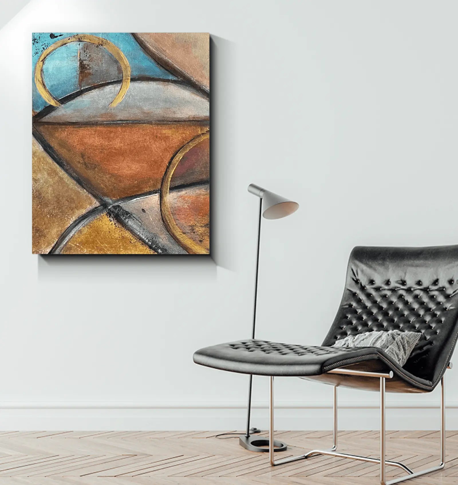 Canvas reproduction of the first Konexion painting part of the original Duo - Premium Canvas Prints from GearLaunch - Just $9.55! Shop now at Kreyol Nations