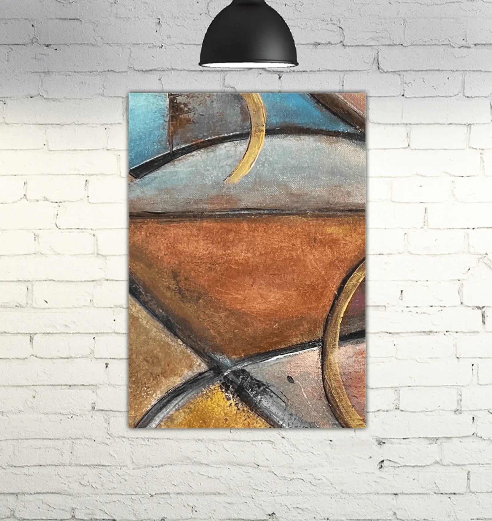 Canvas reproduction of the first Konexion painting part of the original Duo - Premium Canvas Prints from GearLaunch - Just $9.55! Shop now at Kreyol Nations