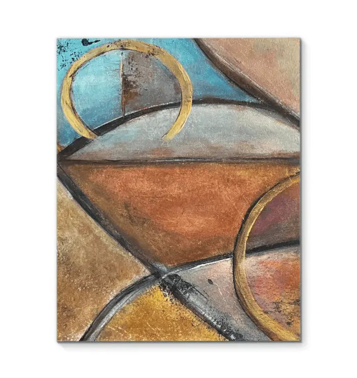 Canvas reproduction of the first Konexion painting part of the original Duo - Premium Canvas Prints from GearLaunch - Just $9.55! Shop now at Kreyol Nations