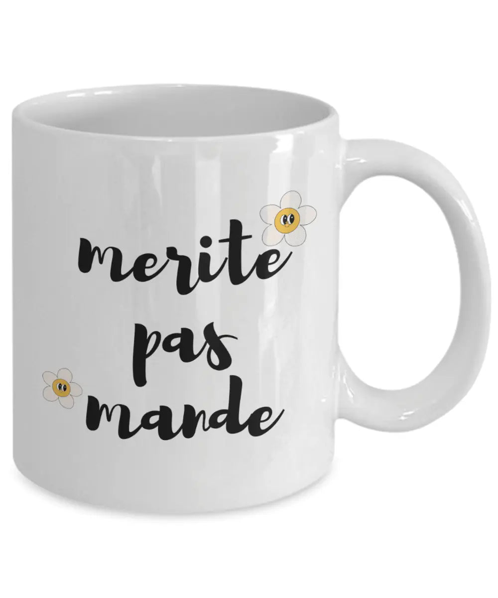 Merite pa Mande- Haitian Creole Expressions Coffee Mug - Premium Coffee Mug from Kreyol Nations - Just $12.99! Shop now at Kreyol Nations