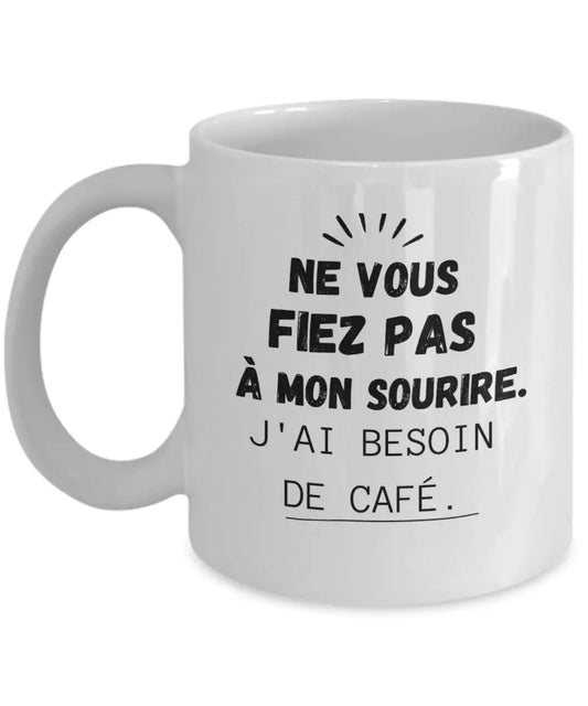 Gift for teacher in French Besoin de Cafe - Premium Coffee Mug from Kreyol Nations - Just $12.99! Shop now at Kreyol Nations