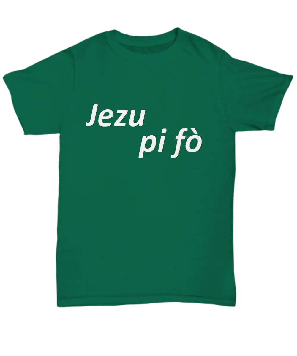Jezu Pi Fo Tees - Premium Shirt / Hoodie from Kreyol Nations - Just $22.50! Shop now at Kreyol Nations