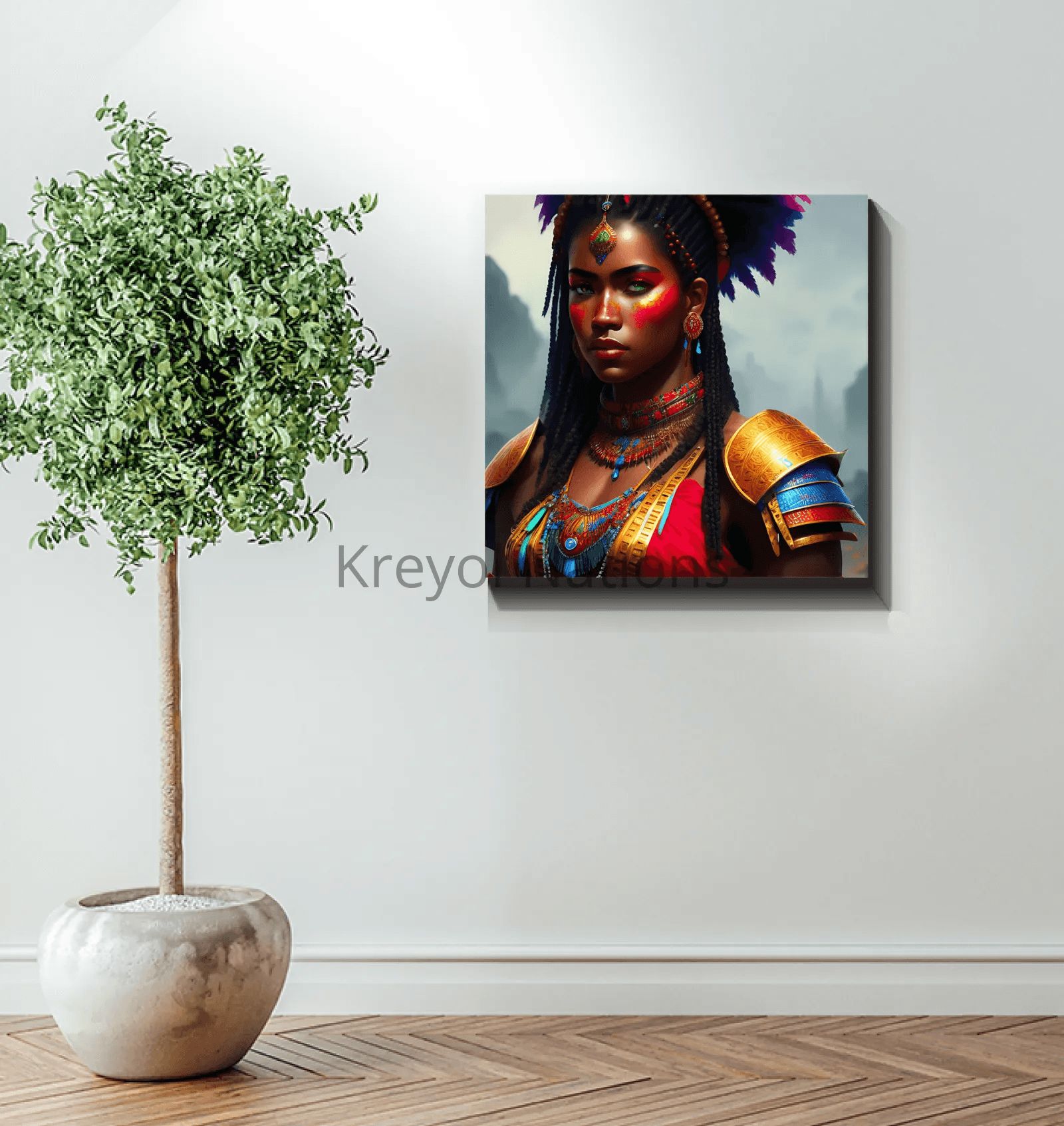 Kreyol Vibe warrior Patience - Premium Canvas Prints from Kreyol Nations - Just $34.40! Shop now at Kreyol Nations