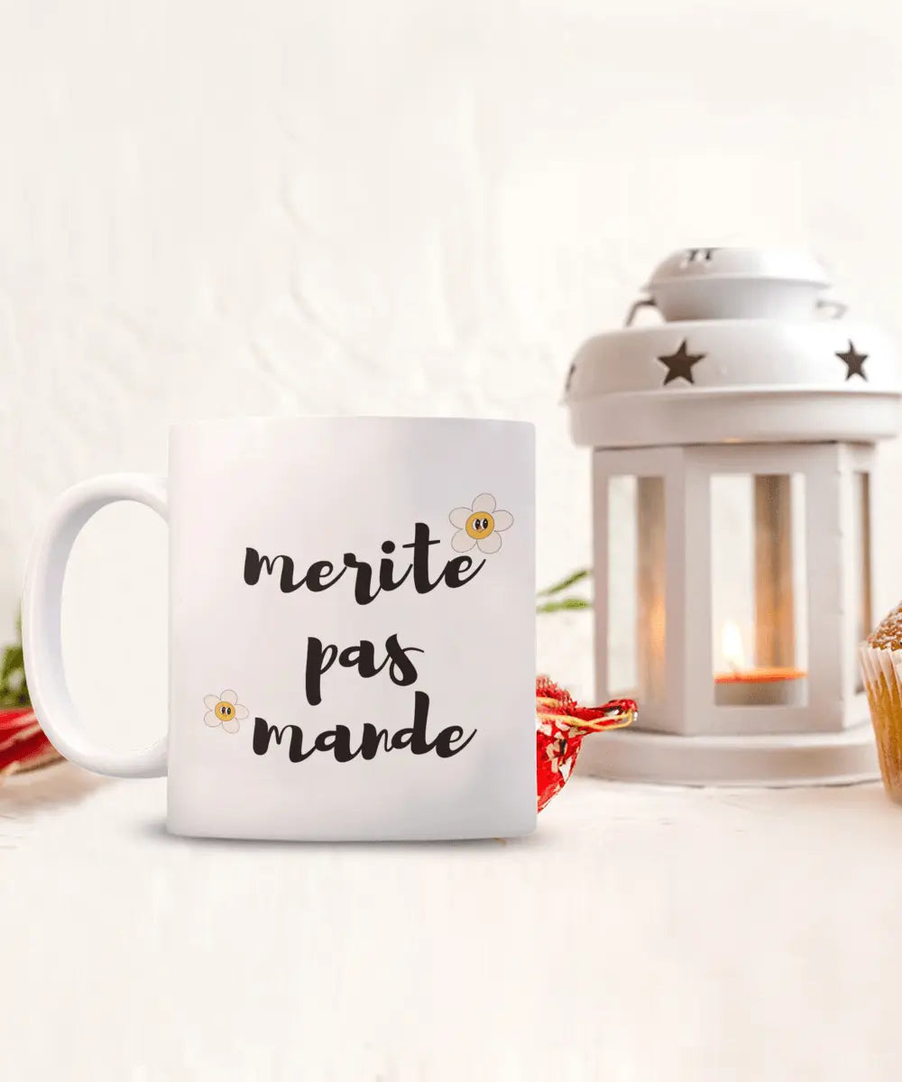 Merite pa Mande- Haitian Creole Expressions Coffee Mug - Premium Coffee Mug from Kreyol Nations - Just $12.99! Shop now at Kreyol Nations