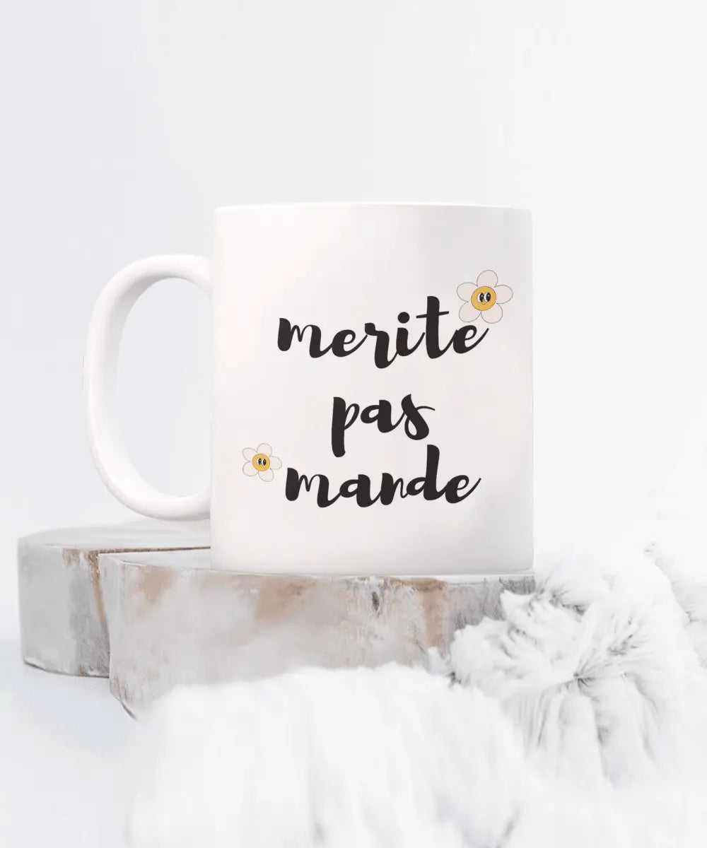 Merite pa Mande- Haitian Creole Expressions Coffee Mug - Premium Coffee Mug from Kreyol Nations - Just $12.99! Shop now at Kreyol Nations