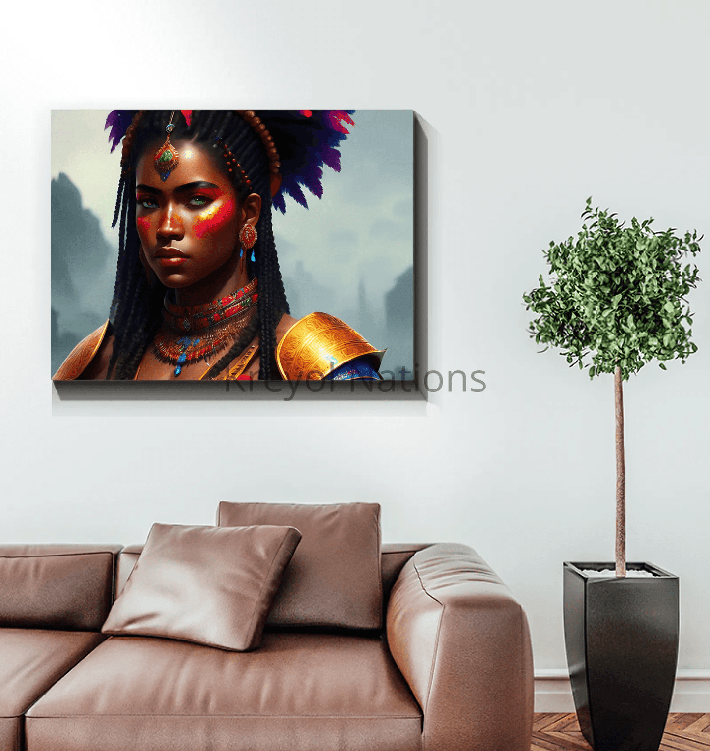 Kreyol Vibe warrior Patience - Premium Canvas Prints from Kreyol Nations - Just $34.40! Shop now at Kreyol Nations