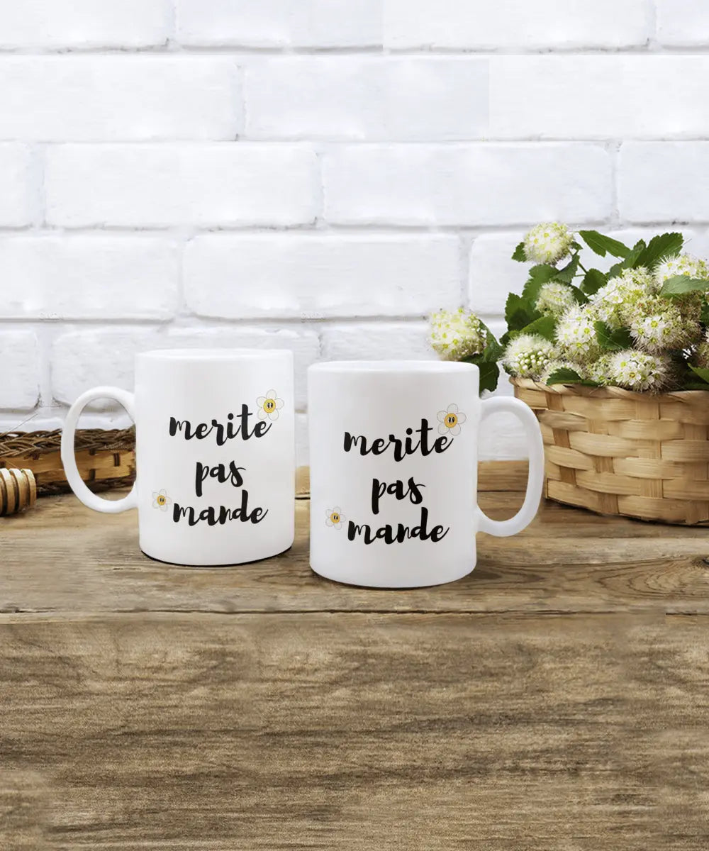 Merite pa Mande- Haitian Creole Expressions Coffee Mug - Premium Coffee Mug from Kreyol Nations - Just $12.99! Shop now at Kreyol Nations