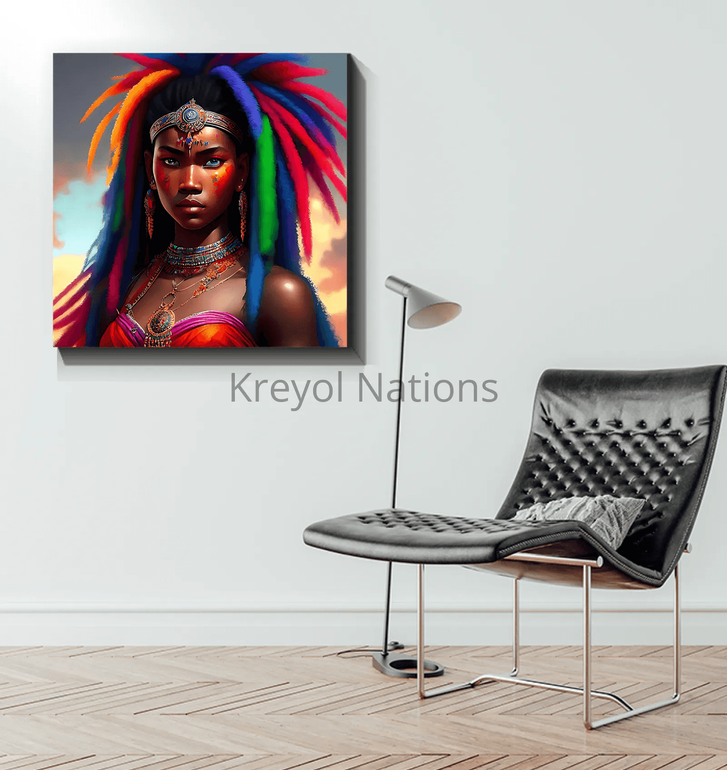 Kreyol Vibe Warrior Sheeba - Premium Canvas Prints from Kreyol Nations - Just $34.40! Shop now at Kreyol Nations