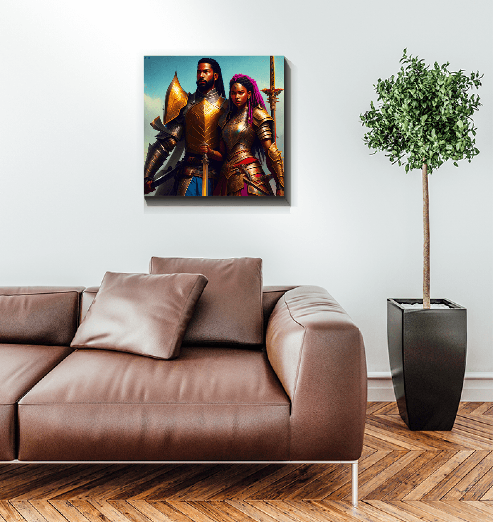 Warrior Couple - Premium Canvas Prints from Kreyol Nations - Just $25! Shop now at Kreyol Nations