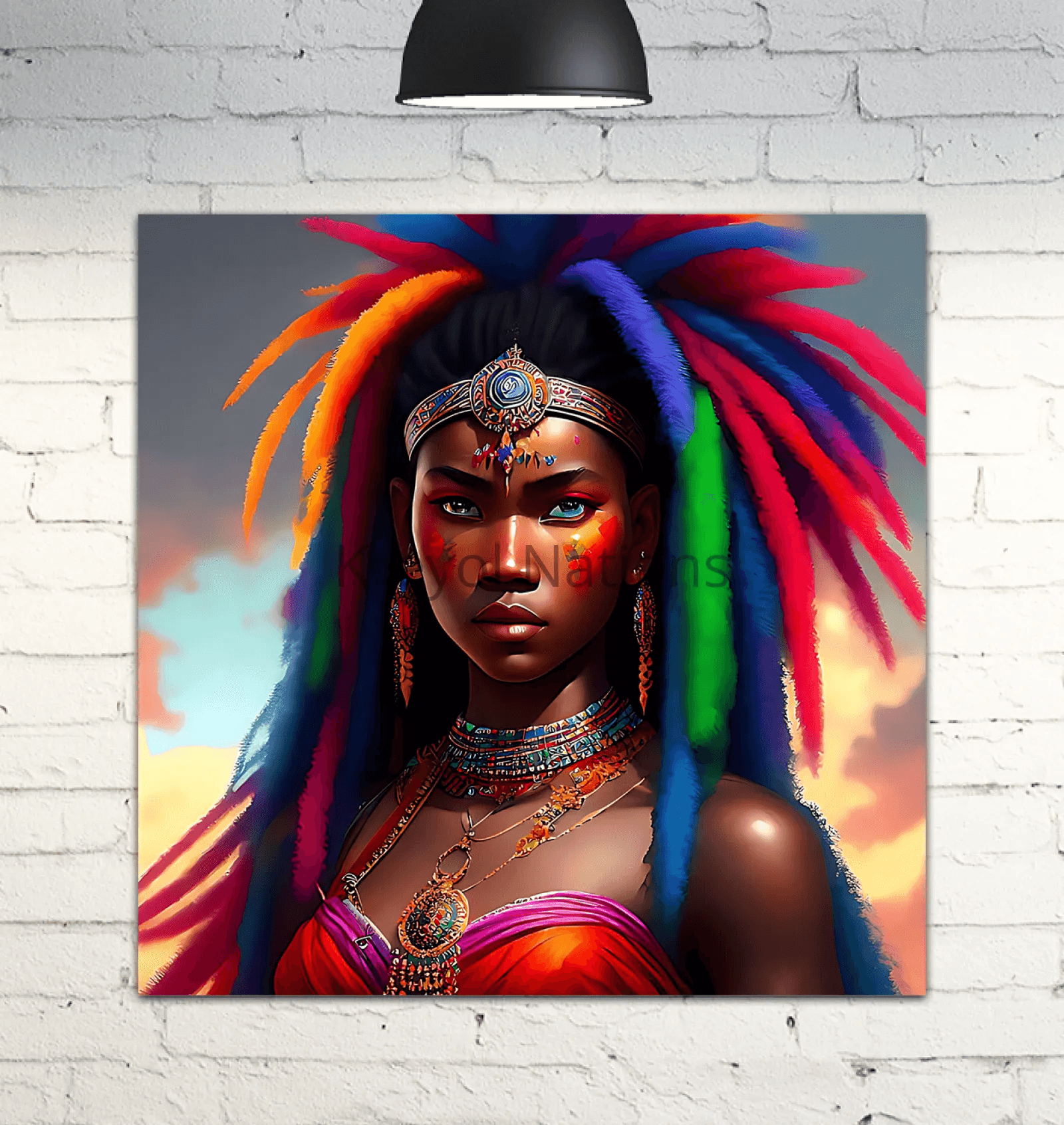 Kreyol Vibe Warrior Sheeba - Premium Canvas Prints from Kreyol Nations - Just $34.40! Shop now at Kreyol Nations