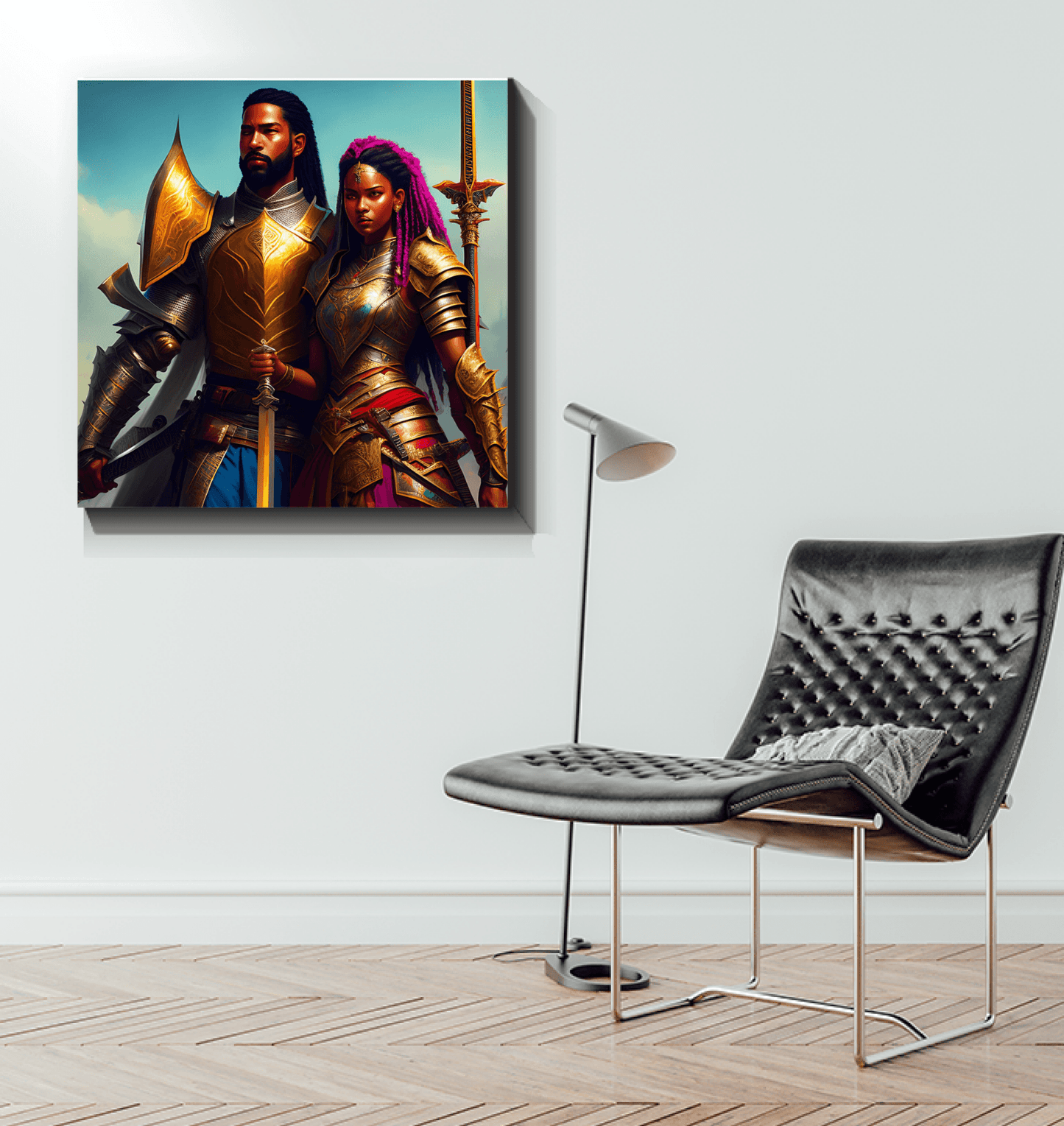 Warrior Couple - Premium Canvas Prints from Kreyol Nations - Just $25! Shop now at Kreyol Nations