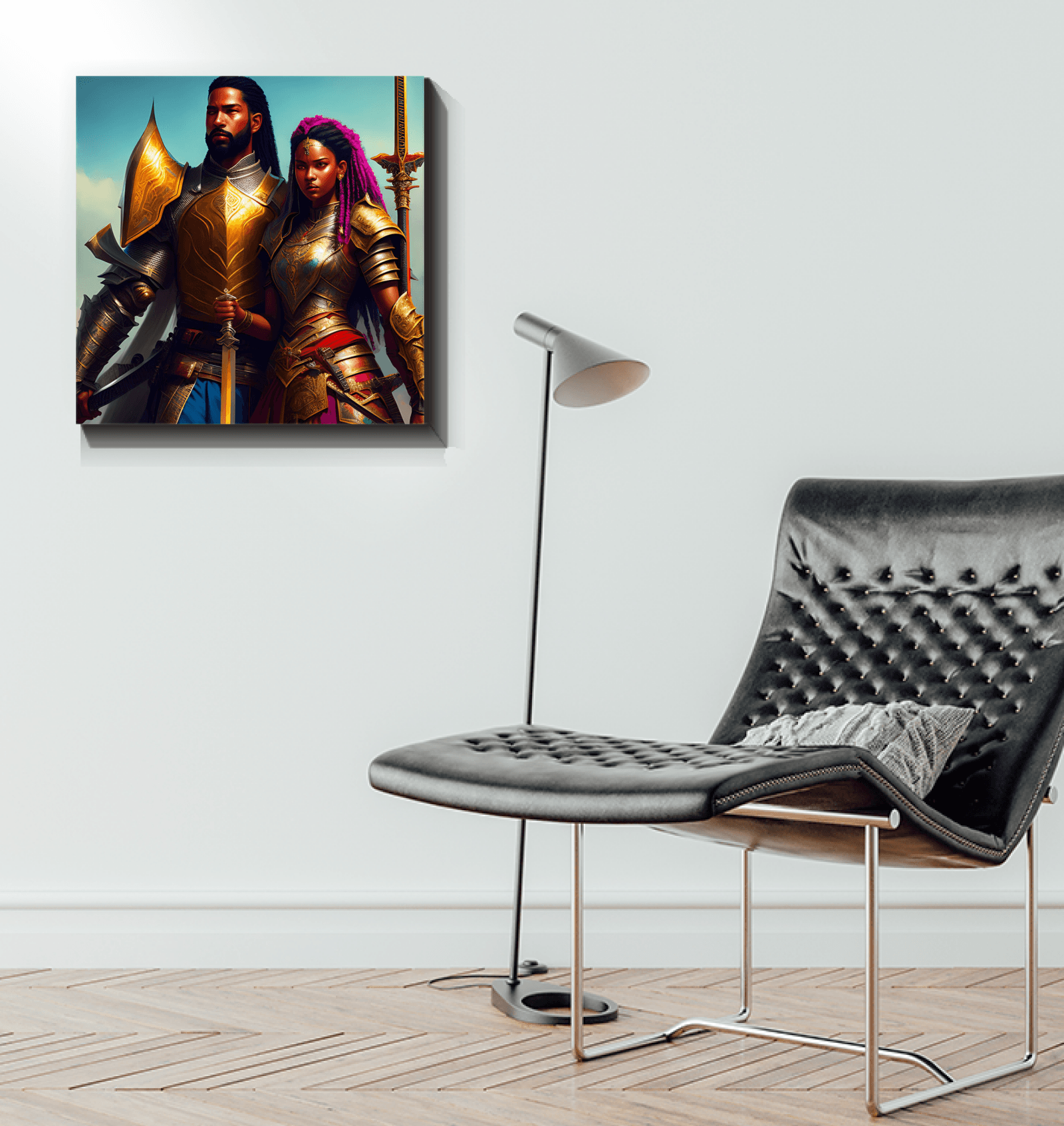 Warrior Couple - Premium Canvas Prints from Kreyol Nations - Just $25! Shop now at Kreyol Nations