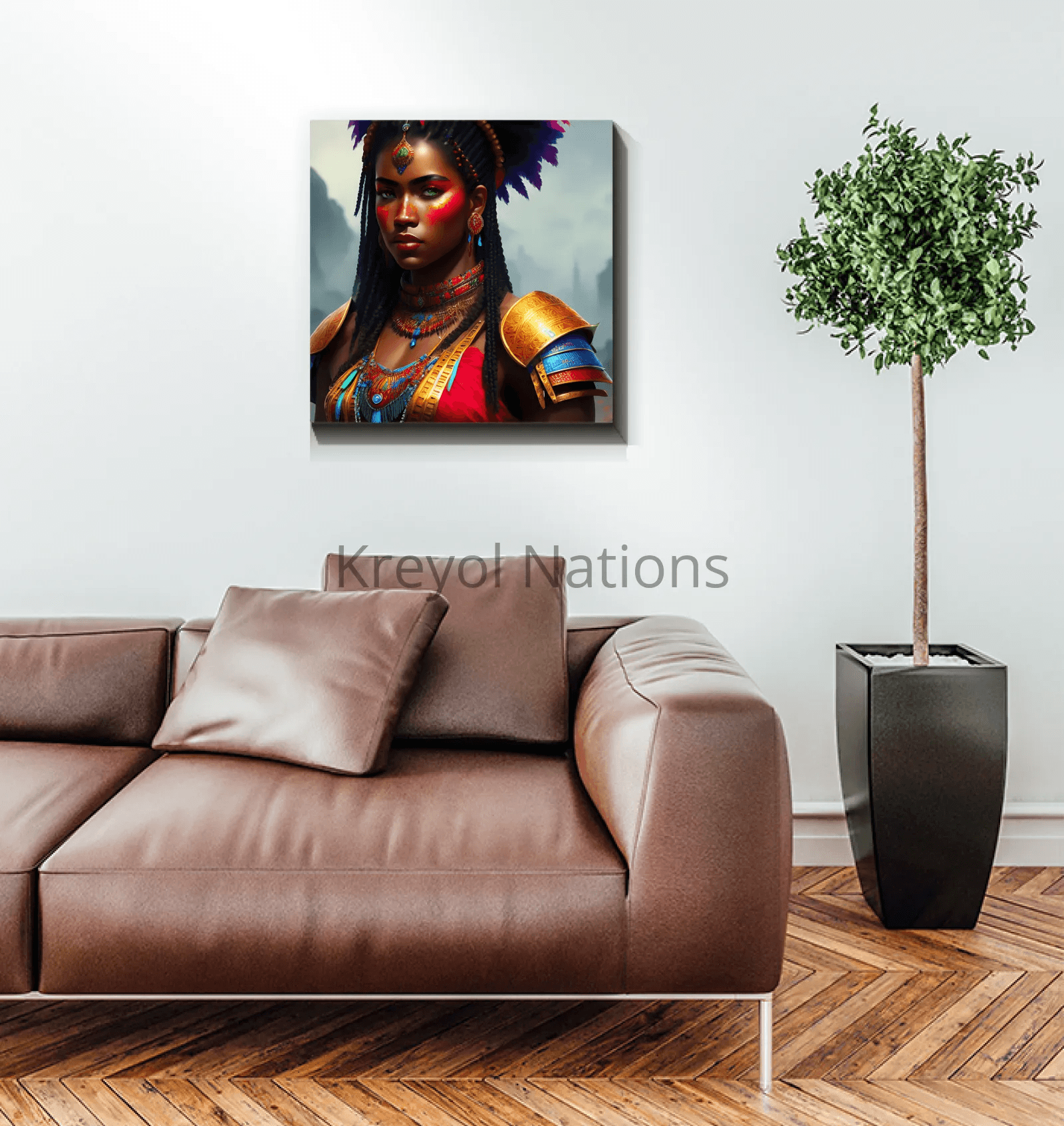 Kreyol Vibe warrior Patience - Premium Canvas Prints from Kreyol Nations - Just $34.40! Shop now at Kreyol Nations