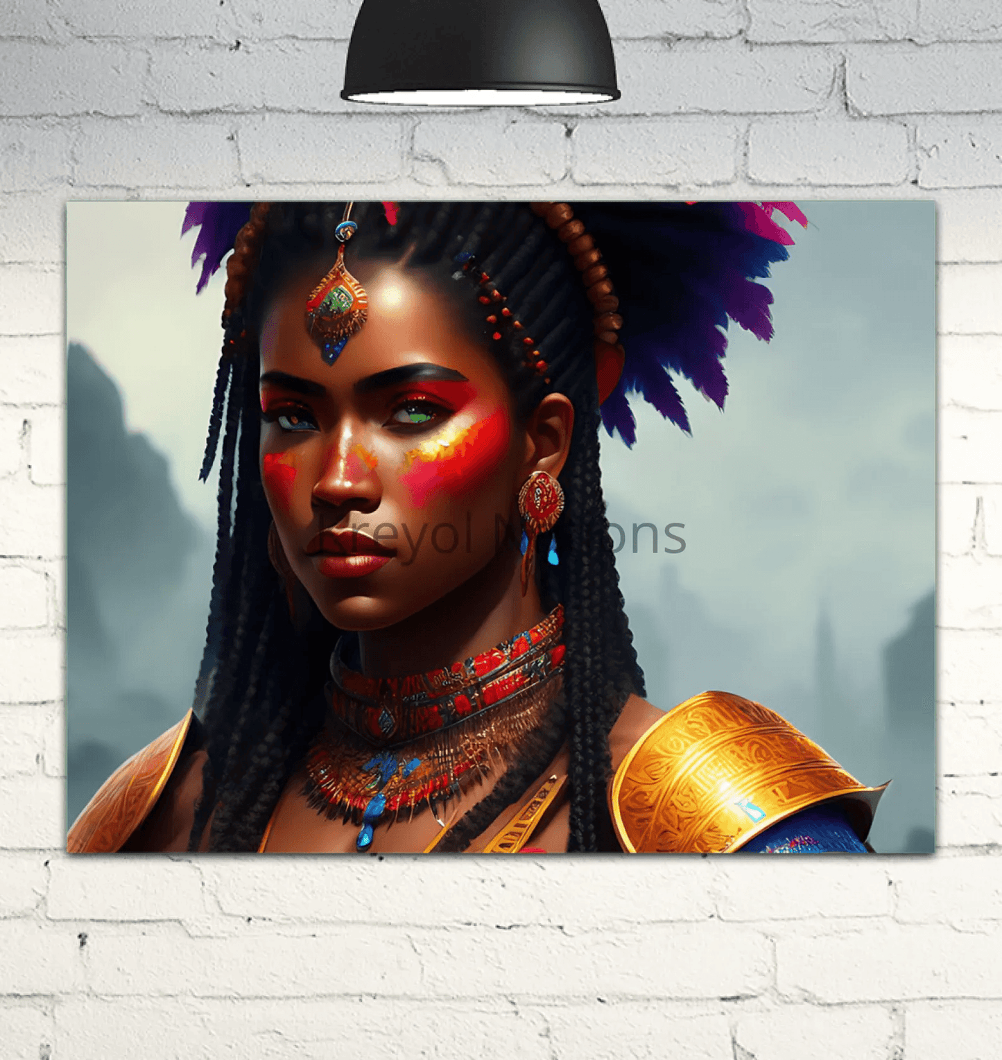 Kreyol Vibe warrior Patience - Premium Canvas Prints from Kreyol Nations - Just $34.40! Shop now at Kreyol Nations