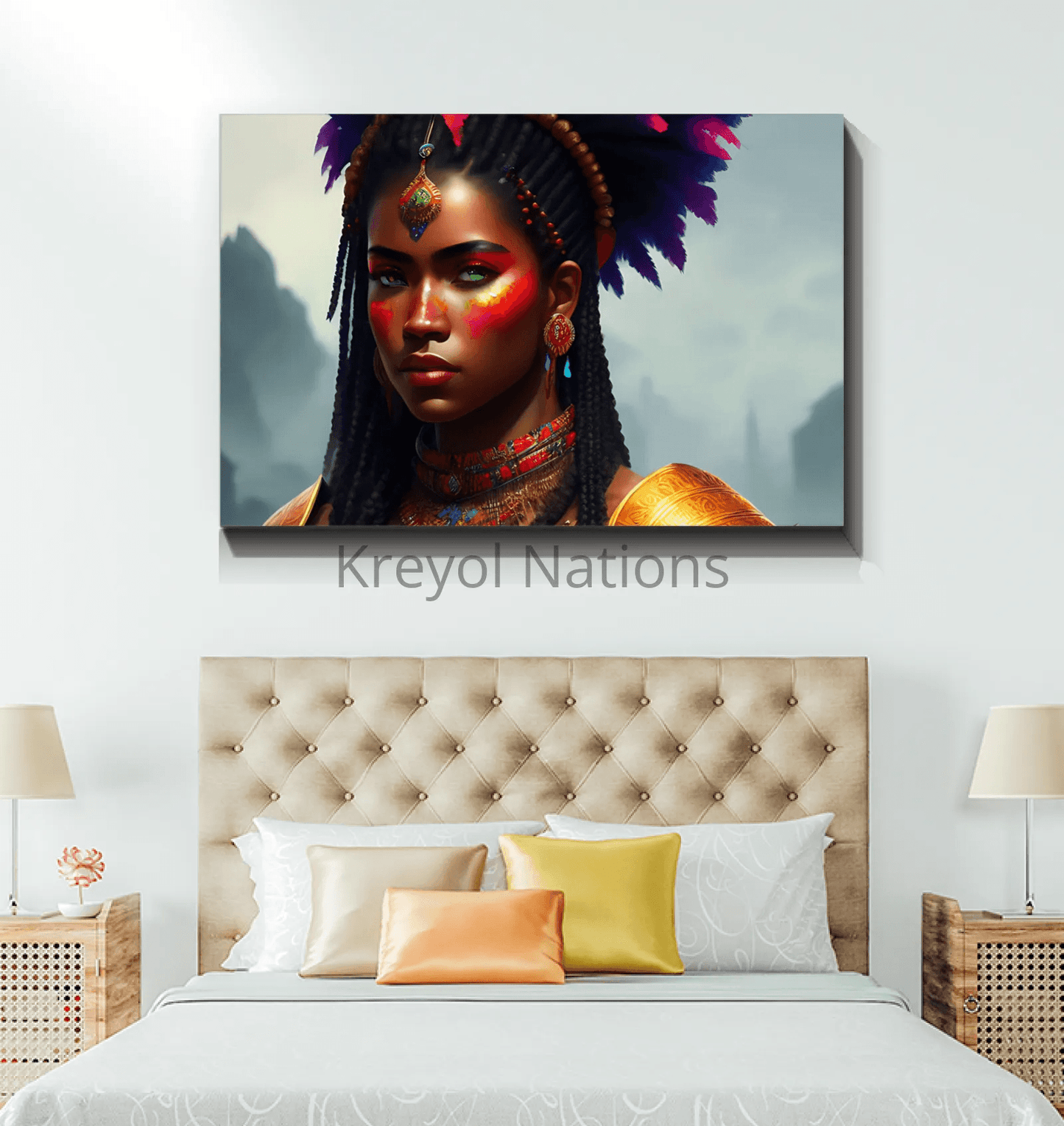 Kreyol Vibe warrior Patience - Premium Canvas Prints from Kreyol Nations - Just $34.40! Shop now at Kreyol Nations