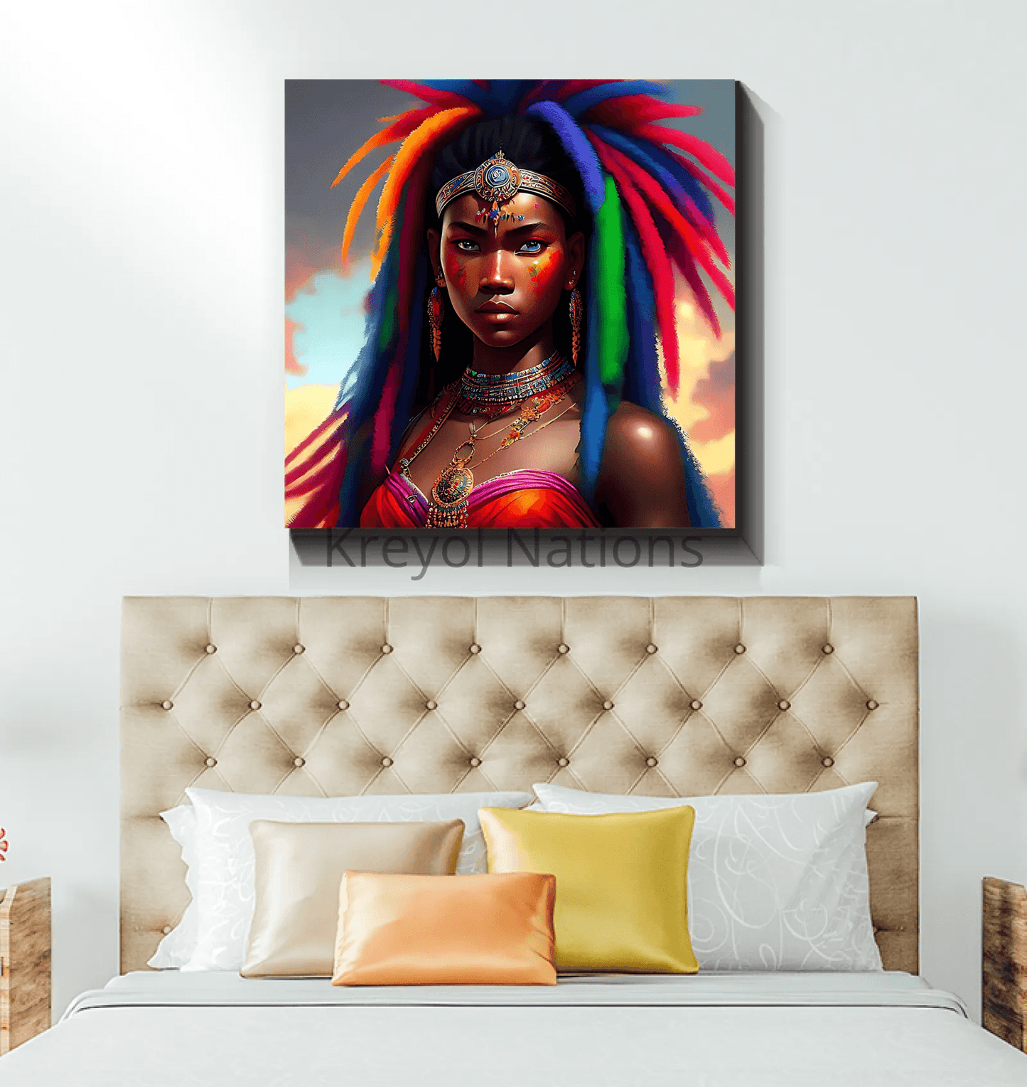 Kreyol Vibe Warrior Sheeba - Premium Canvas Prints from Kreyol Nations - Just $34.40! Shop now at Kreyol Nations