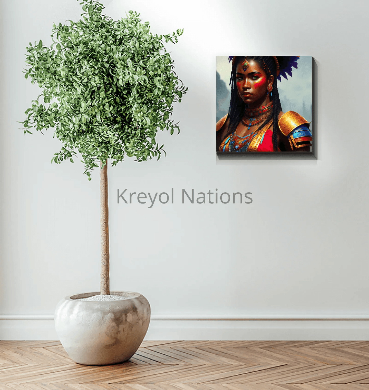 Kreyol Vibe warrior Patience - Premium Canvas Prints from Kreyol Nations - Just $34.40! Shop now at Kreyol Nations