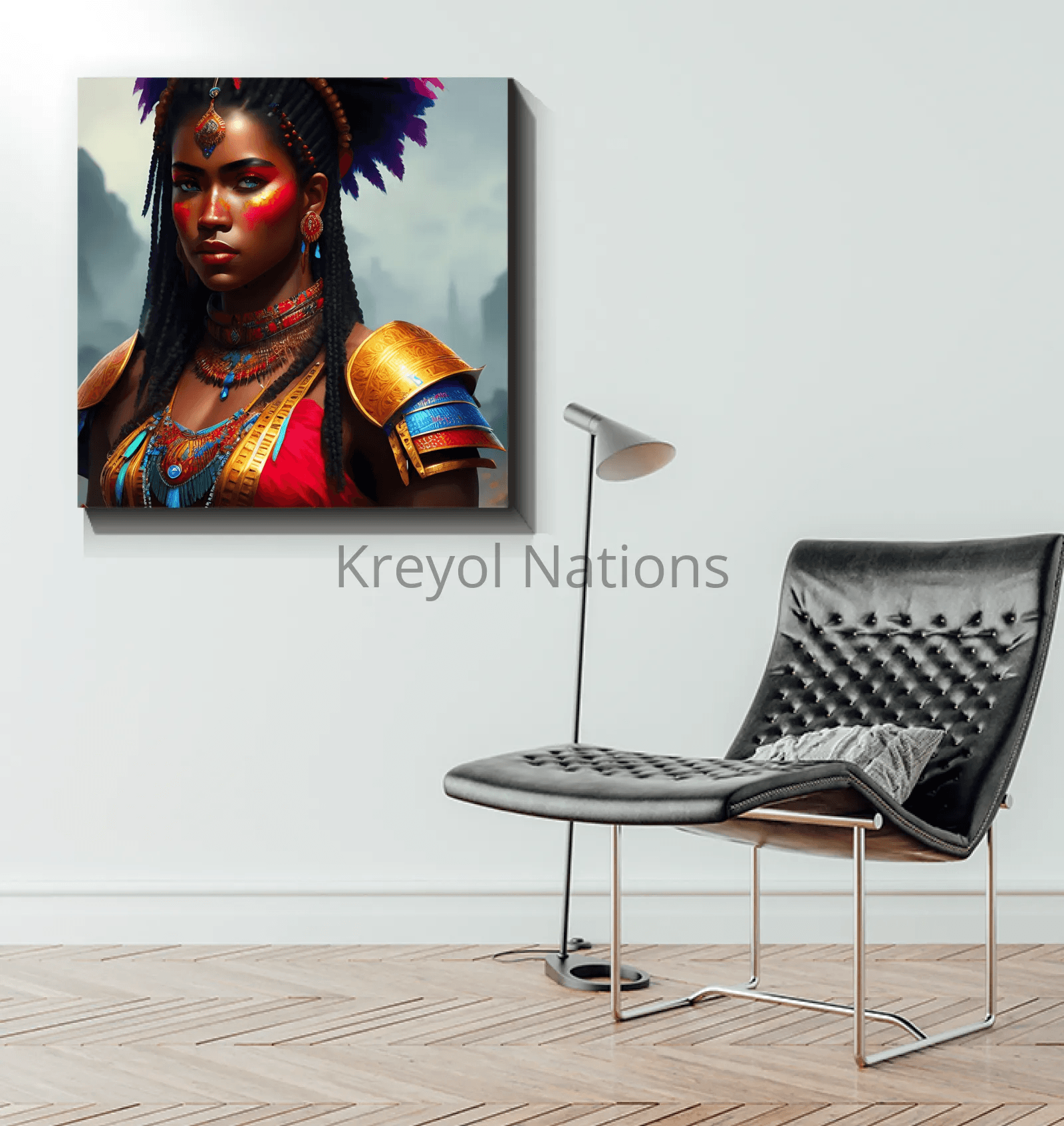 Kreyol Vibe warrior Patience - Premium Canvas Prints from Kreyol Nations - Just $34.40! Shop now at Kreyol Nations