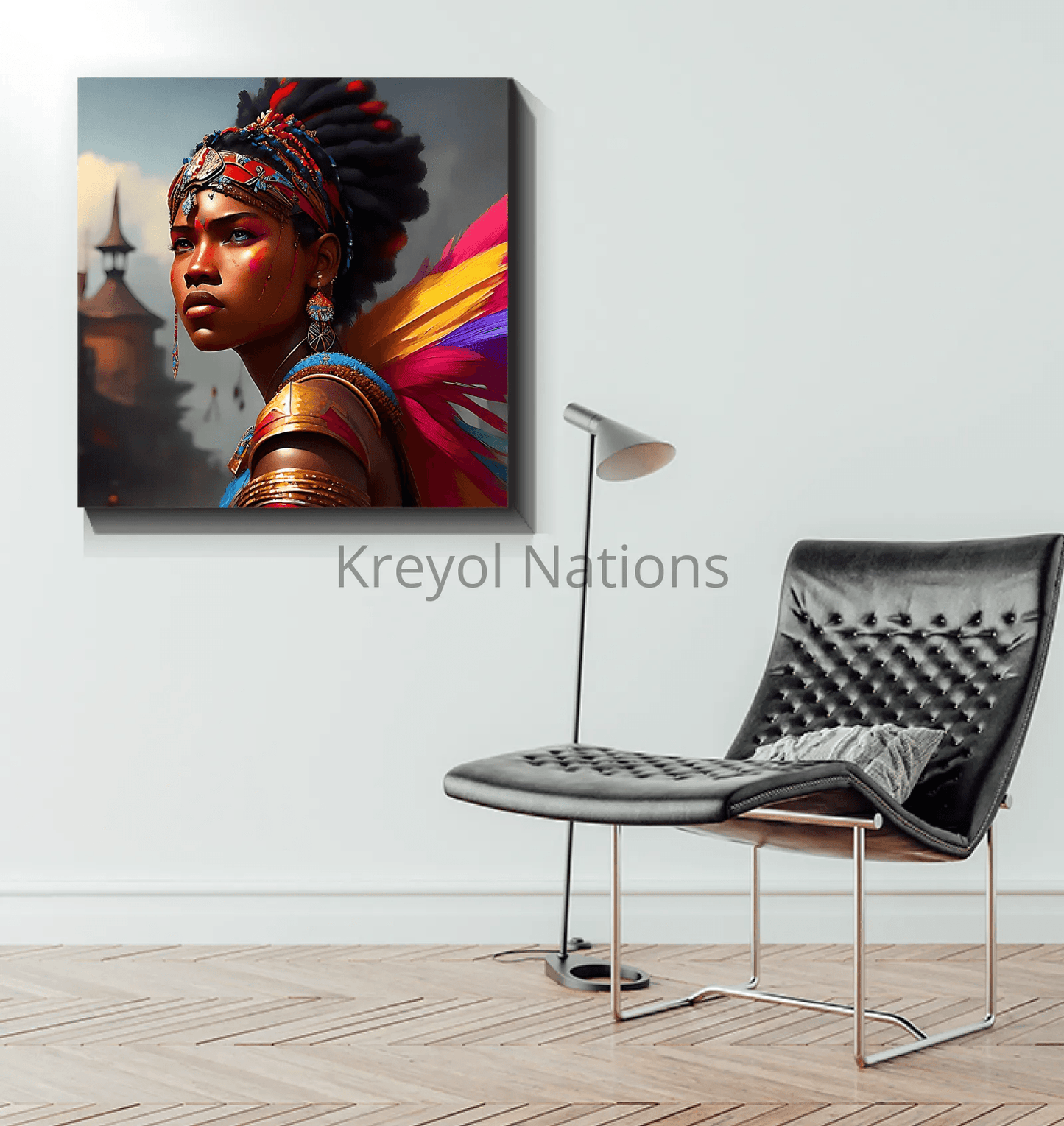 Kreyol Vibe Warrior Titi - Premium Canvas Prints from Kreyol Nations - Just $44! Shop now at Kreyol Nations