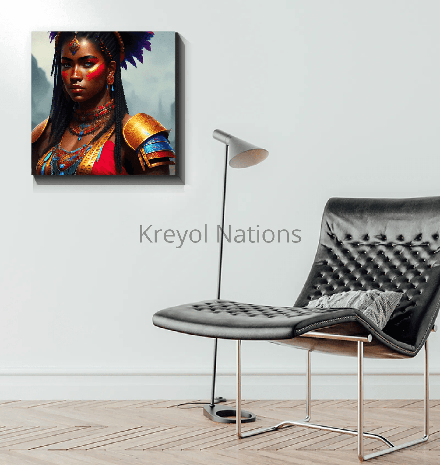 Kreyol Vibe warrior Patience - Premium Canvas Prints from Kreyol Nations - Just $34.40! Shop now at Kreyol Nations