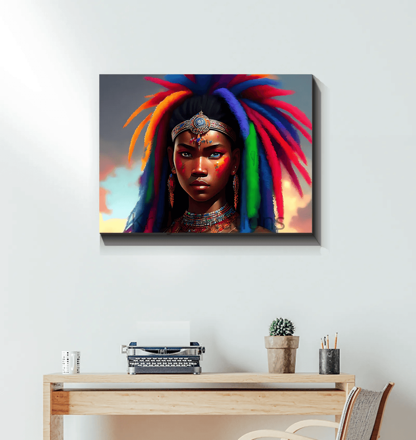 Kreyol Vibe Warrior Sheeba - Premium Canvas Prints from Kreyol Nations - Just $34.40! Shop now at Kreyol Nations