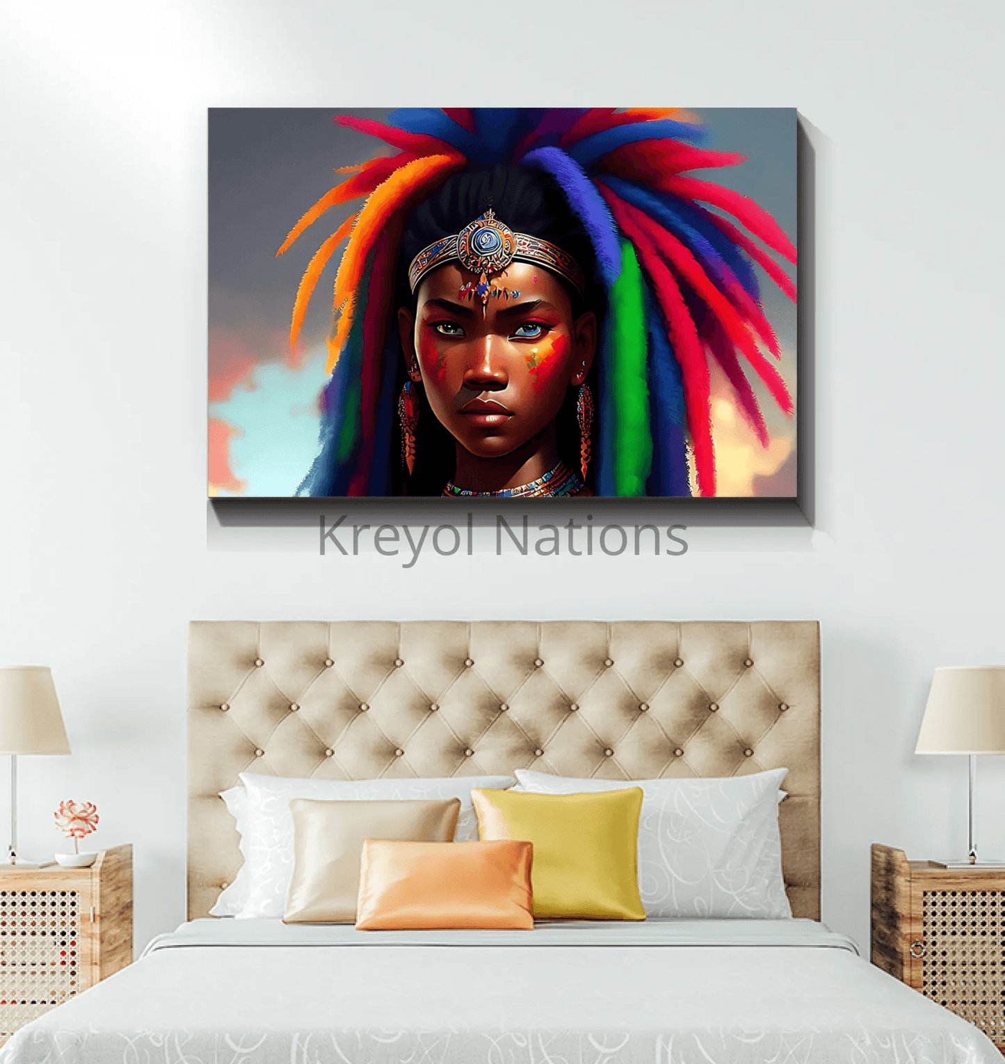 Kreyol Vibe Warrior Sheeba - Premium Canvas Prints from Kreyol Nations - Just $34.40! Shop now at Kreyol Nations