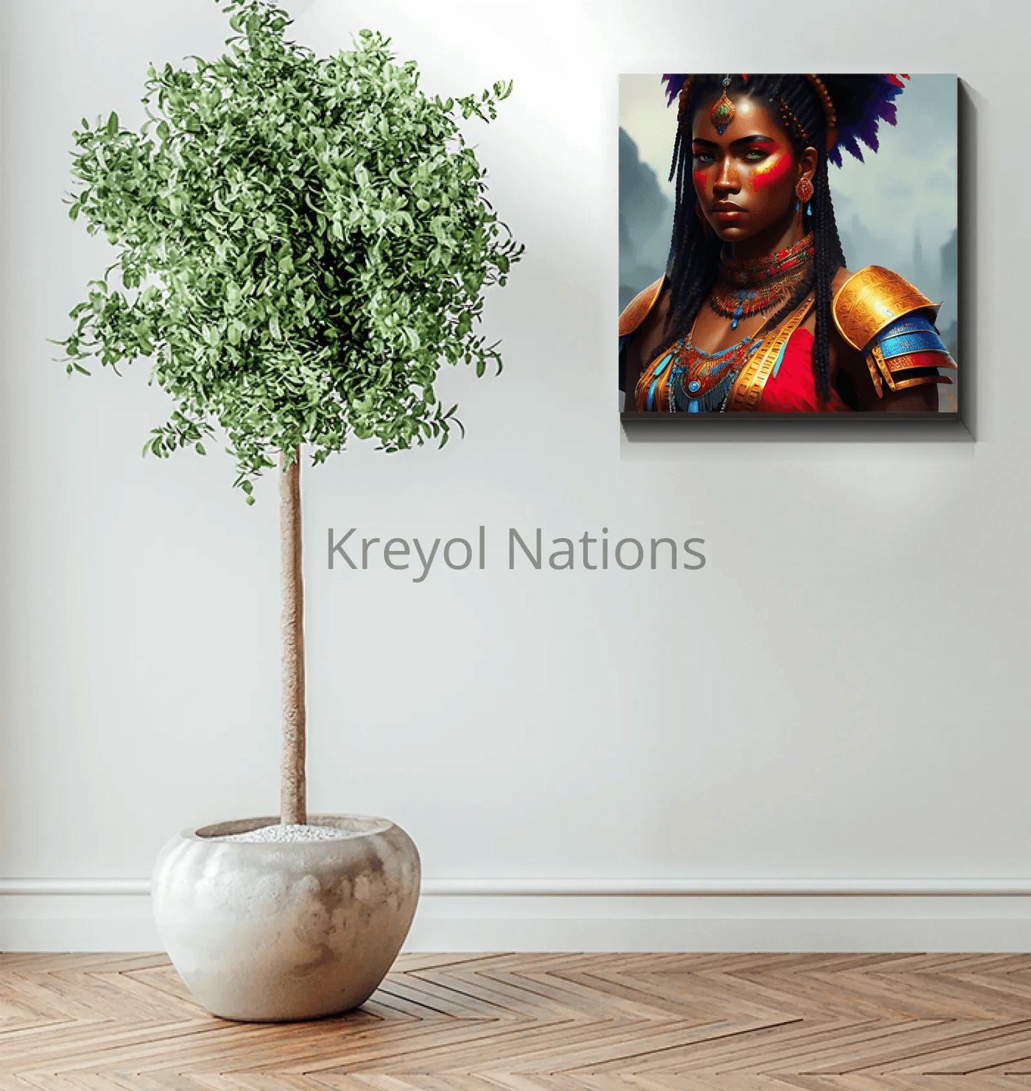 Kreyol Vibe warrior Patience - Premium Canvas Prints from Kreyol Nations - Just $34.40! Shop now at Kreyol Nations