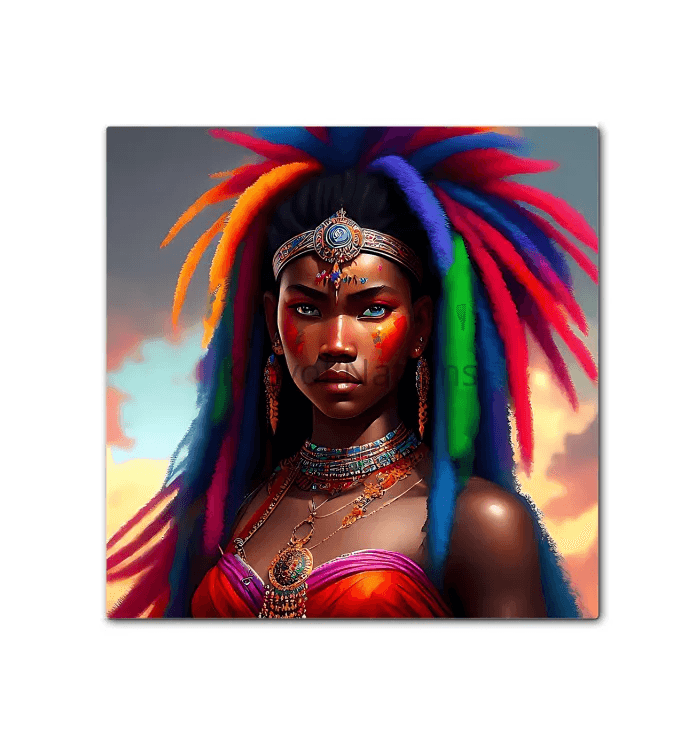 Kreyol Vibe Warrior Sheeba - Premium Canvas Prints from Kreyol Nations - Just $34.40! Shop now at Kreyol Nations