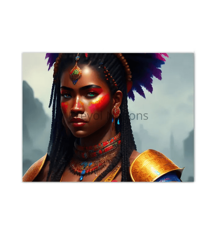 Kreyol Vibe warrior Patience - Premium Canvas Prints from Kreyol Nations - Just $34.40! Shop now at Kreyol Nations