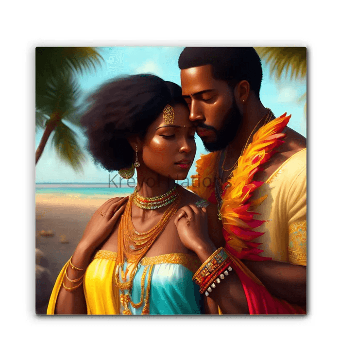 New Couple - Premium Canvas Prints from Kreyol Nations - Just $34.40! Shop now at Kreyol Nations